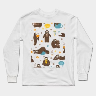 Sloth coffee Long Sleeve T-Shirt